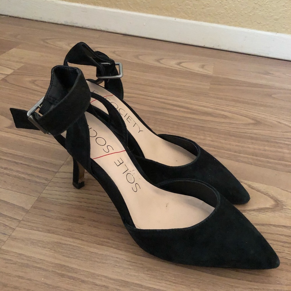Size 6 Black Strappy Heels